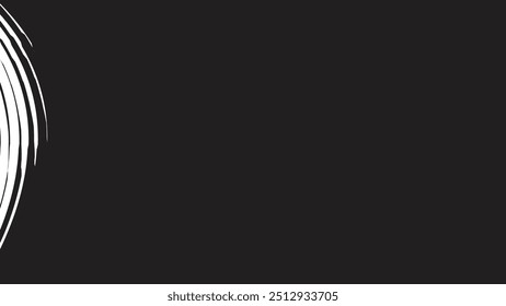 Black and white oblique curved lines background vector image for backdrop or presentation
