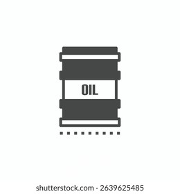 Black and white oil barel vector illustration icon. Illustration for business. Vector template.