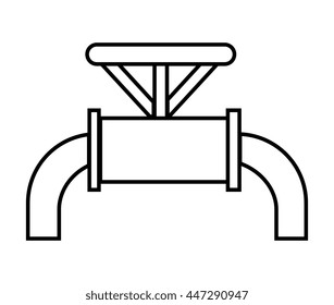 black and white oil hose over isolated background, vector illustration 