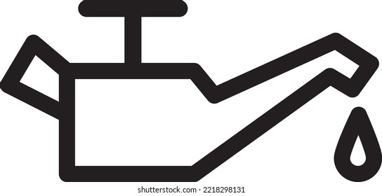 Black and white oil lamp icon and pictogram representing oil pressure warning