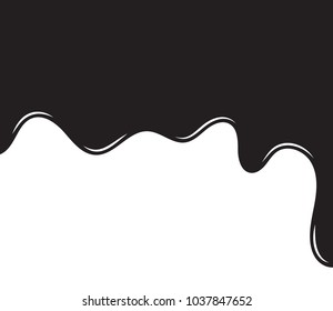 Black white oil texture current liquid background template. Vector illustration