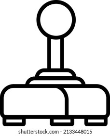 Black and white old joystick icon