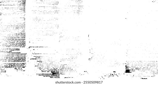 Black and white old newspaper grunge wall. Distress illustration simply place over object to create grunge effect. Vector EPS10.