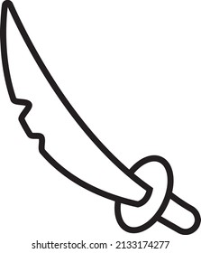 Icono de la vieja espada en blanco y negro