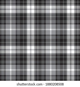 Black and White Ombre Plaid textured seamless pattern suitable for fashion textiles and graphics