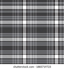 Black and White Ombre Plaid textured seamless pattern suitable for fashion textiles and graphics