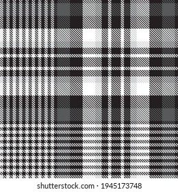 Black and White Ombre Plaid textured seamless pattern suitable for fashion textiles and graphics