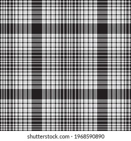 Black and White Ombre Plaid textured seamless pattern suitable for fashion textiles and graphics