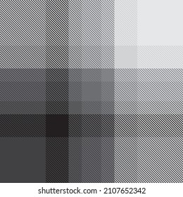 Black and White Ombre Plaid textured seamless pattern suitable for fashion textiles and graphics