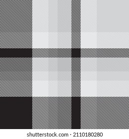 Black and White Ombre Plaid textured seamless pattern suitable for fashion textiles and graphics