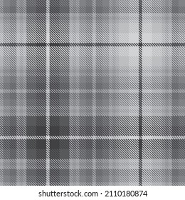 Black and White Ombre Plaid textured seamless pattern suitable for fashion textiles and graphics