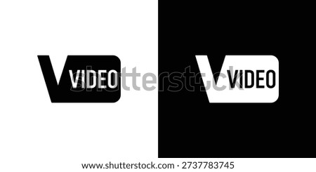 Black and white on split background symbol label