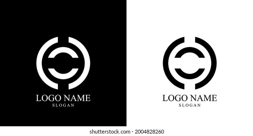 black and white OO initials logo