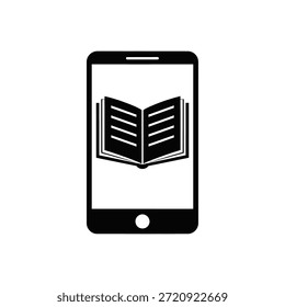 Blanco y negro de un libro abierto en una tableta de la pantalla del smartphone