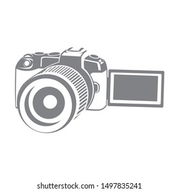 Black And White Open Screen Camera