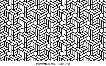 Black and White Optical Geometric Seamless for Printing on Fabric Ã¢Â?Â? Abstract Background with Pattern in Swatches Panel 