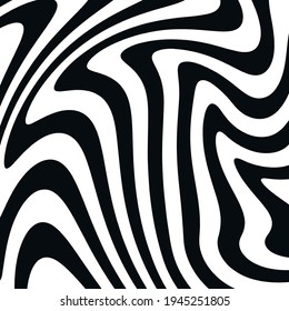 Iilusión óptica en blanco y negro. Fondo vectorial creativo con líneas