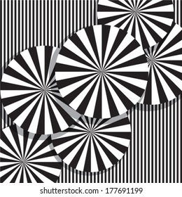 A black and white optical illusion.