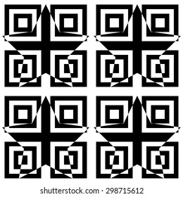 A black and white optical illusion.