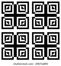 A black and white optical illusion.