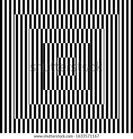 Black and white optical illusion