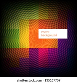 Black and white optical illusion background, vector.