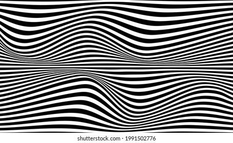 Fondo de ilusión óptica en blanco y negro