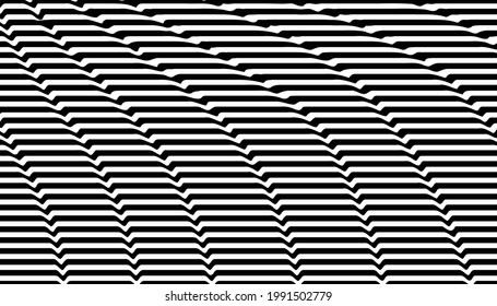 Black and white optical illusion background