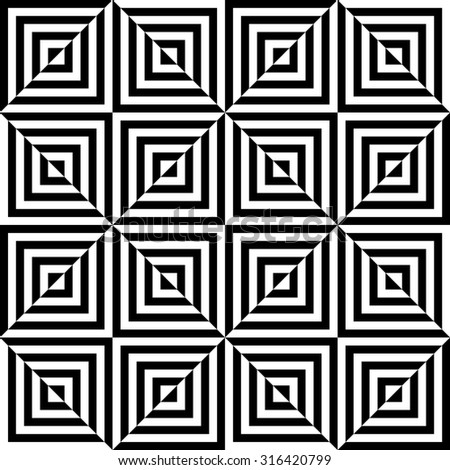 black and white optical illusion chevrons pattern