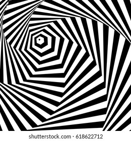 Black White Optical Illusion Illustration Vector Stock Vector (Royalty ...