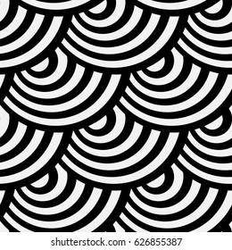 Black and white optical illusion. Illustration in Vector. abstract background