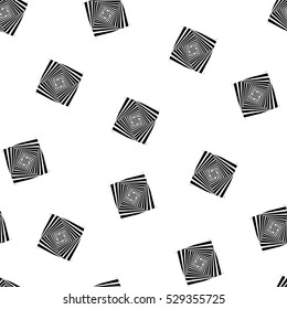 A black and white optical illusion seamless. Black and white vector seamless pattern.
