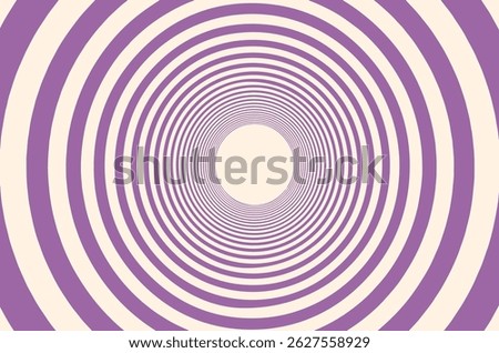 Black and white optical illusion with spiral vortex and concentric swirl. Hypnotic tunnel with radial lines and circular ripple background. Psychedelic whirlpool design with geometric burst and