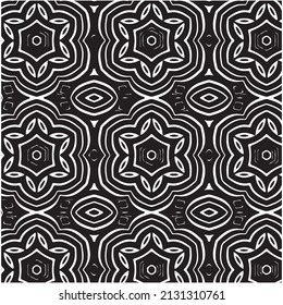 Black and white Optical illusion strip. monochrome illusion background. Abstract swirls distortion backdrop.geometric ornament tile Vector-art illustration.