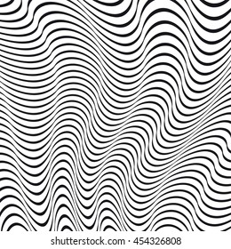 A black and white optical illusion. Vector Illustration