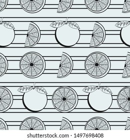 Black and White Orange Irregular Seamless Pattern Background With Black Stripes Ornament. Unique and Trendy irregular seamless pattern background for your unique design.