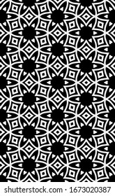 Black and white oriental luxury pattern.