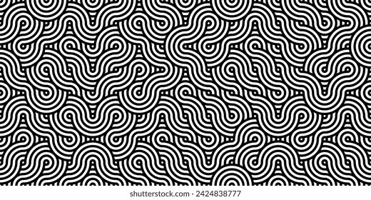 Black and white oriental pattern, geometric wave illusion futuristic elegant vector background, abstract wallpaper design