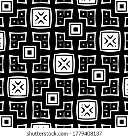 Black and white original geometric background template with rectangles and abstract shapes.Vector graphic. 