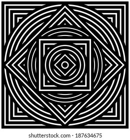 Black and white ornament