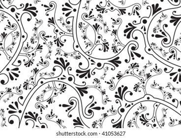 black & white ornament background