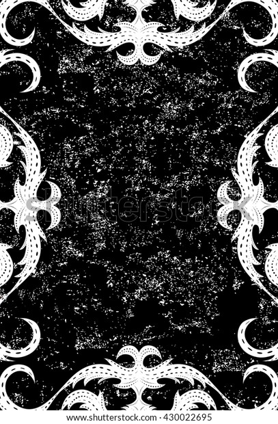 Black and white\
ornament frame\
Textured ornate frames, decorative ornaments,\
flourish and scroll\
elements