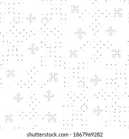 black and white ornament of geometric shapes, elements and lines. interesting pattern. the background.