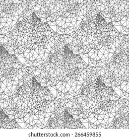 black and white ornament  in a linear triangular style