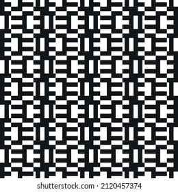 Black and white ornament minimal pattern.