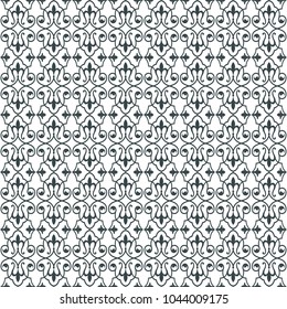 Black and white ornament seamless pattern.