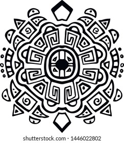 Black and white ornament for tattoo vector illustration
