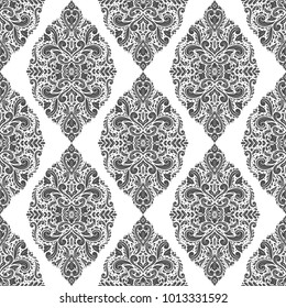 Black and white ornamental seamless pattern. Vintage, paisley elements. Ornament. Traditional, Ethnic, Turkish, Indian motifs. Great for fabric and textile, wallpaper, packaging or any desired idea