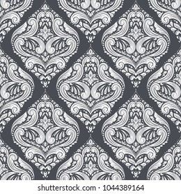 Black and white ornamental seamless pattern. Vintage, paisley elements. Ornament. Traditional, Ethnic, Turkish, Indian motifs. Great for fabric and textile, wallpaper, packaging or any desired idea. 