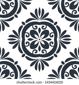 Black and white ornamental seamless pattern. Vintage, paisley elements. Ornament. Traditional, Ethnic, Turkish, Indian motifs. Great for fabric and textile, wallpaper, packaging or any desired idea.